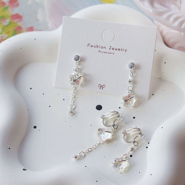 Asymmetrical Dangle Clip On / Star Earring FashionChic