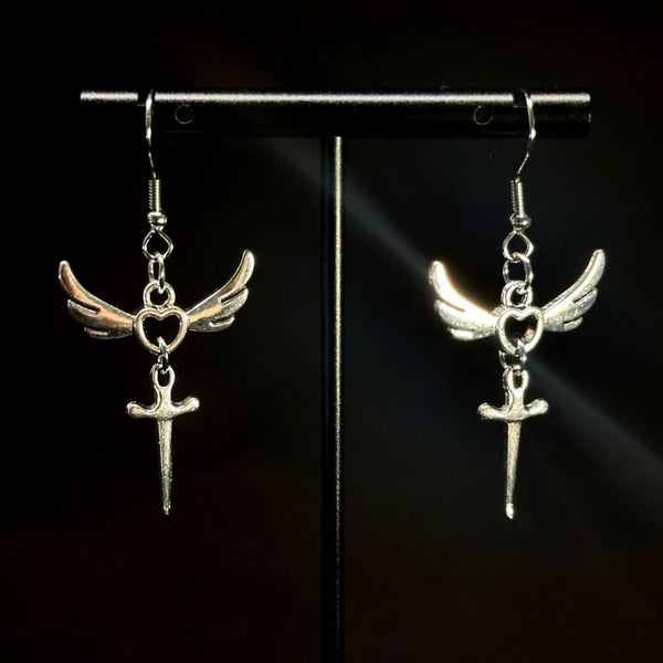 Earring Wing Dangle Sword FashionChic