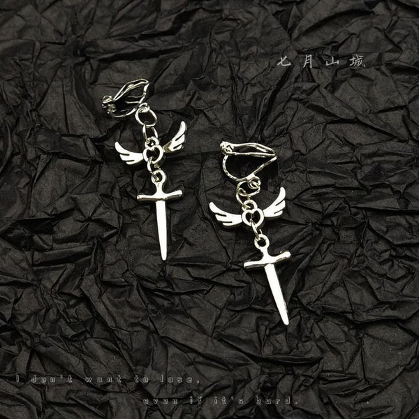 Earring Wing Dangle Sword FashionChic