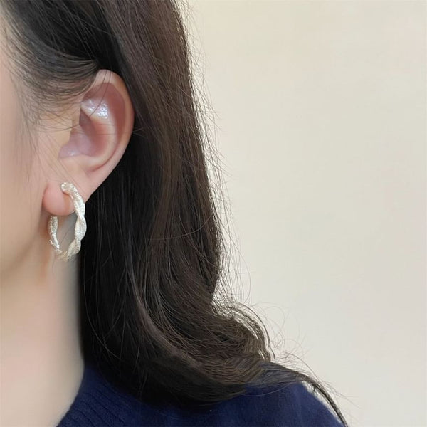 Earring Twisted Huggie FashionChic