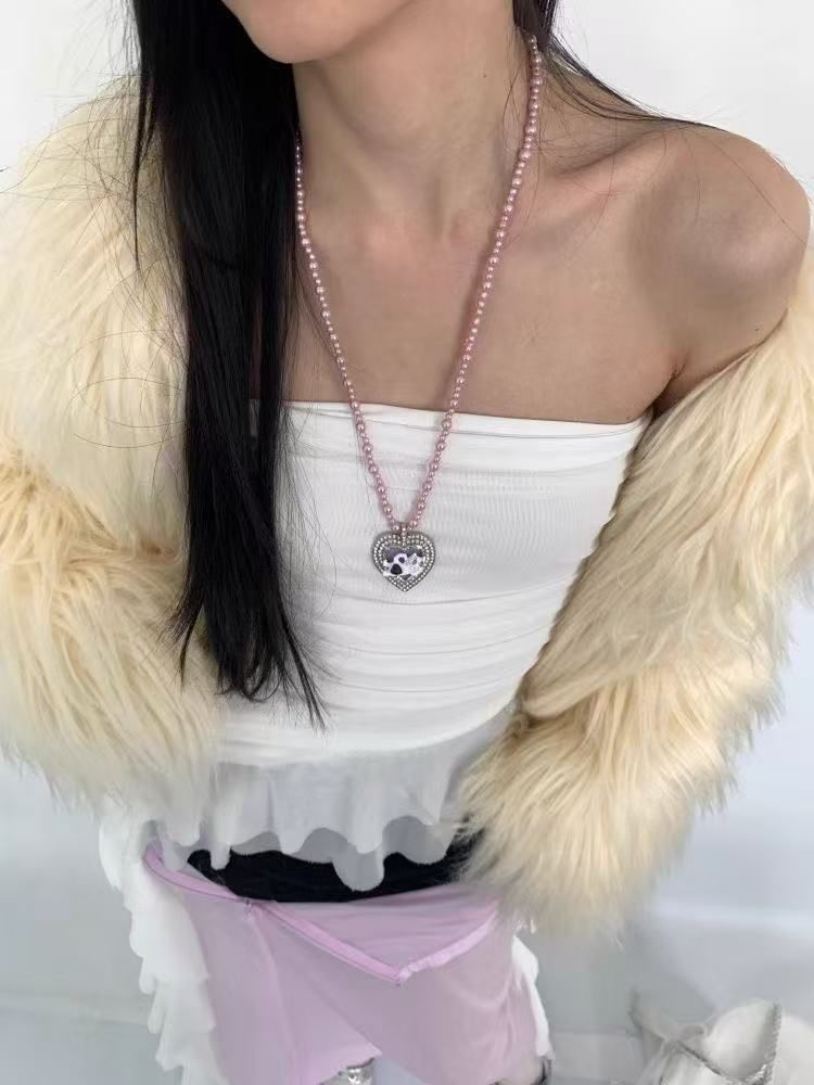 Heart Beaded Necklace FashionChic