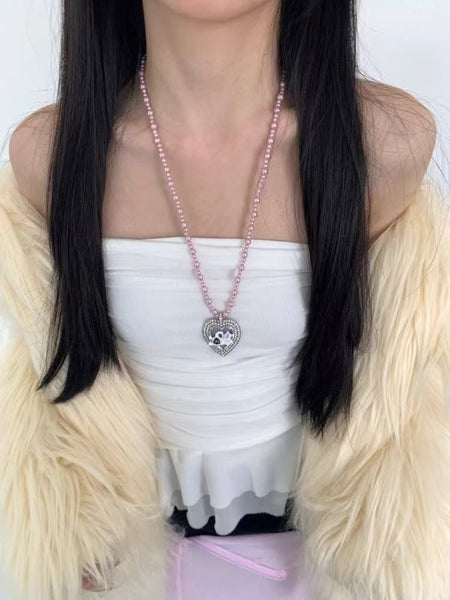 Heart Beaded Necklace FashionChic