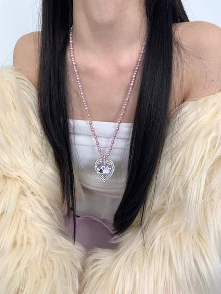 Heart Beaded Necklace FashionChic