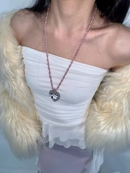 Heart Beaded Necklace FashionChic