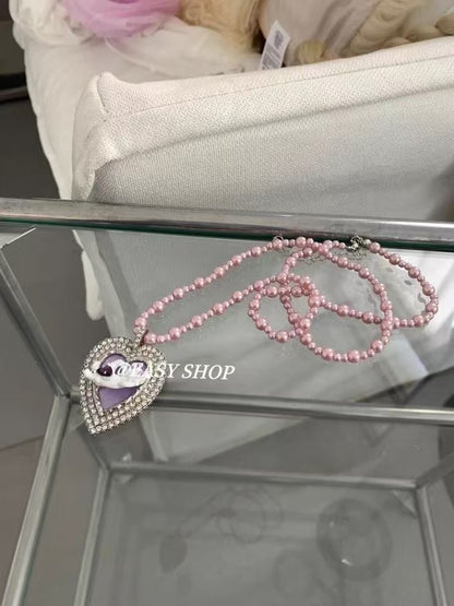 Heart Beaded Necklace FashionChic