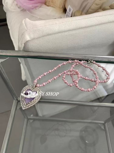 Heart Beaded Necklace FashionChic