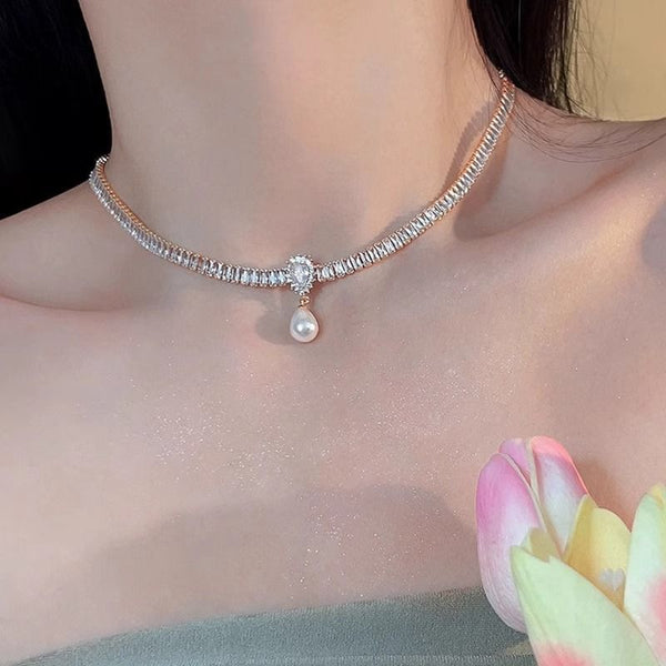 Faux Necklace Pearl FashionChic