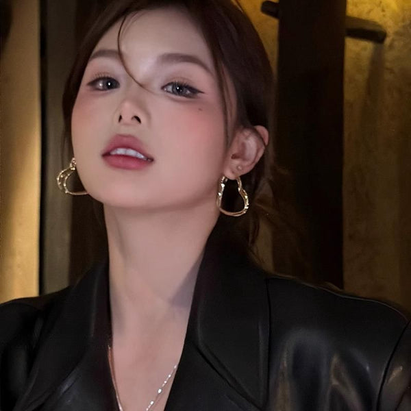 Hoop Earring Heart FashionChic