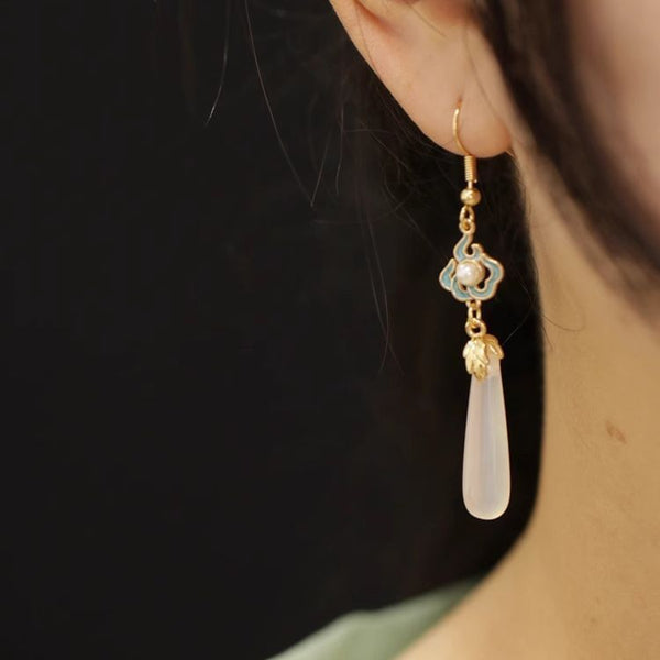 Jade Earring Dangle FashionChic