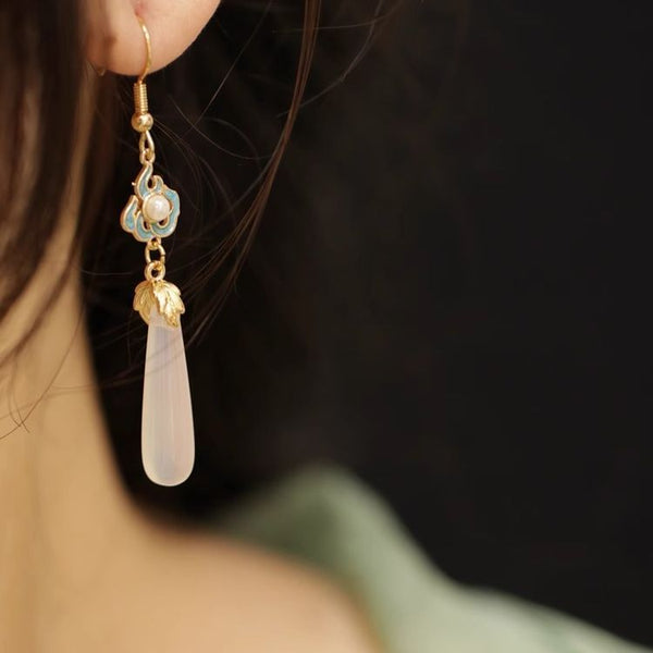 Jade Earring Dangle FashionChic