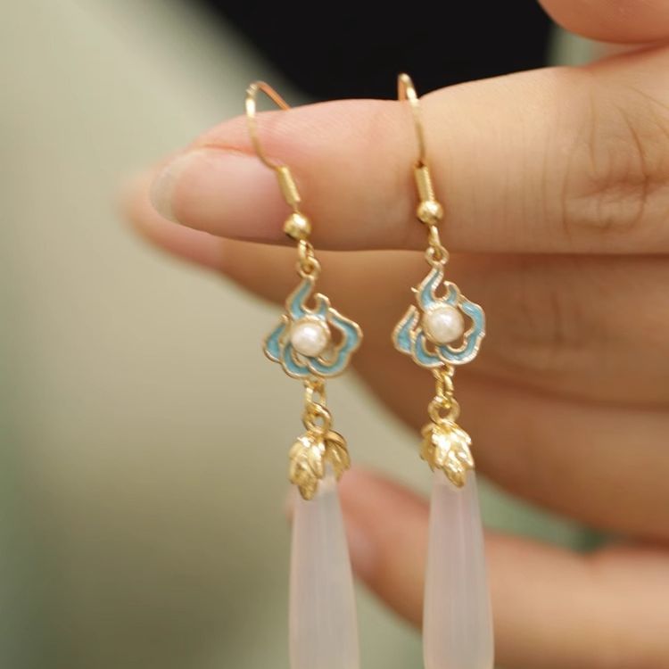 Jade Earring Dangle FashionChic