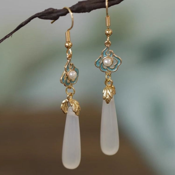 Jade Earring Dangle FashionChic