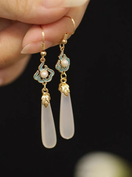 Jade Earring Dangle FashionChic