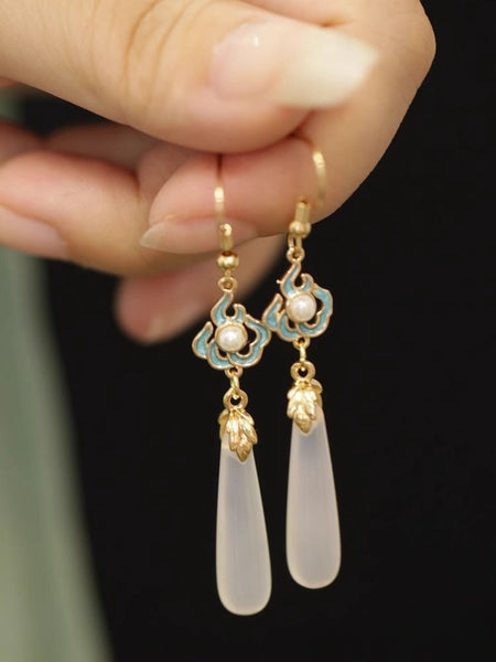 Jade Earring Dangle FashionChic