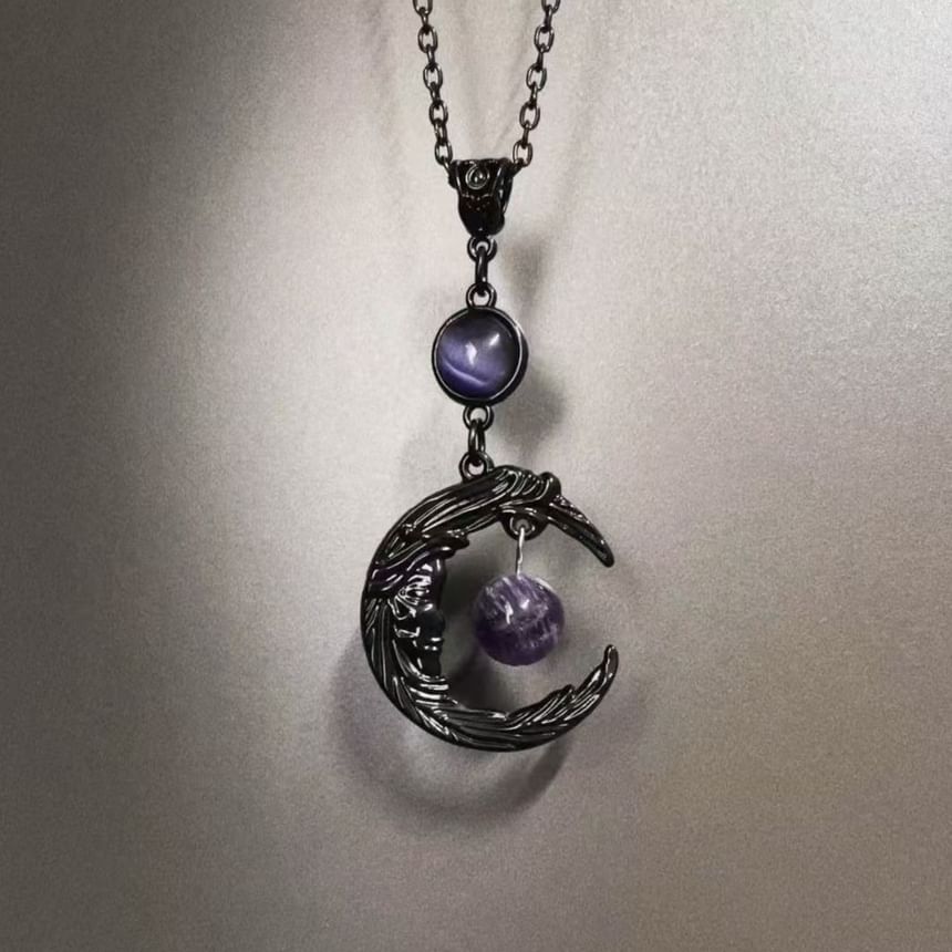 Beaded Moon Necklace FashionChic