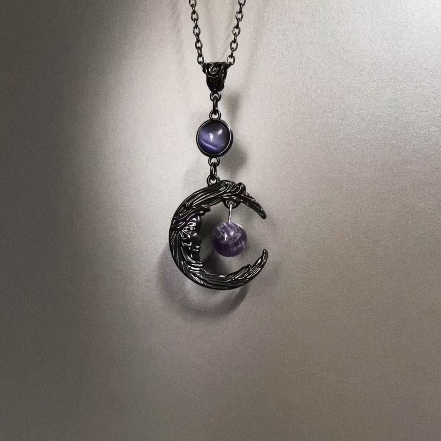 Beaded Moon Necklace FashionChic