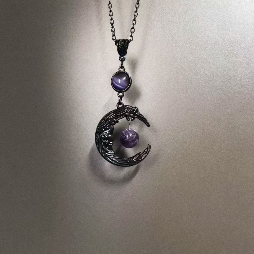 Beaded Moon Necklace FashionChic