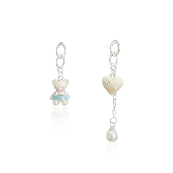 Asymmetrical Dangle Bear Earring FashionChic