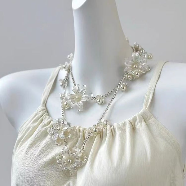 Necklace Layered Floral FashionChic