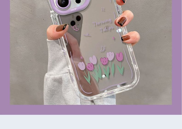 Mirrored Case Tulip Phone FashionChic