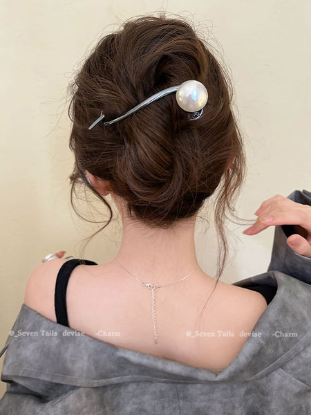 Faux Hair Pearl Clip FashionChic