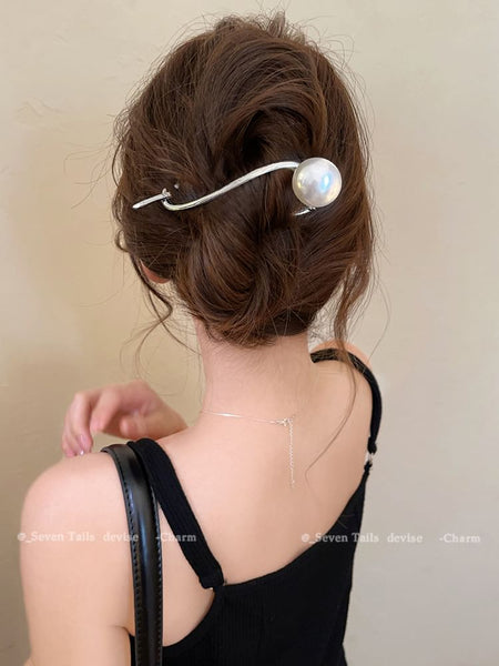 Faux Hair Pearl Clip FashionChic