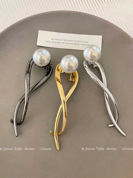 Faux Hair Pearl Clip FashionChic