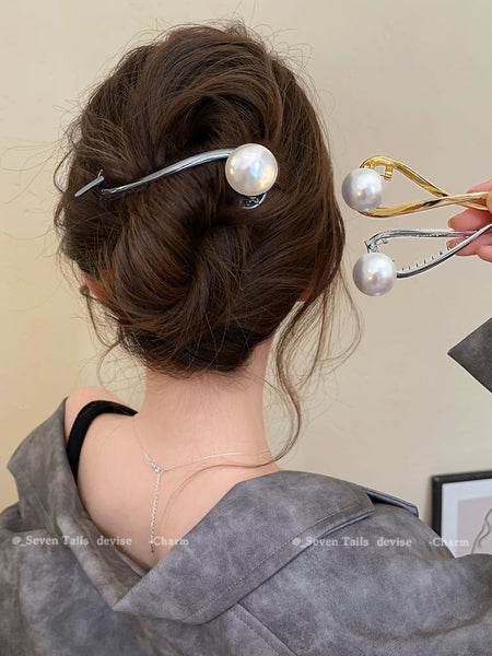 Faux Hair Pearl Clip FashionChic