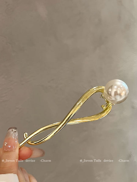 Faux Hair Pearl Clip FashionChic