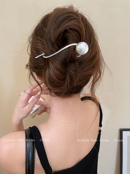 Faux Hair Pearl Clip FashionChic