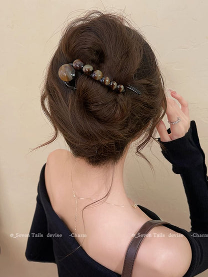 Bead Hair Acrylic Clip FashionChic