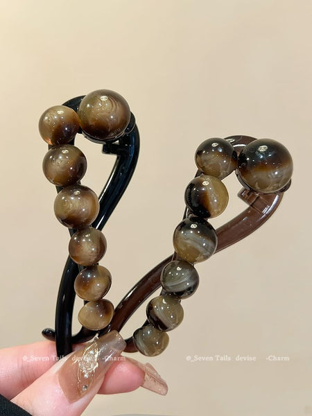 Bead Hair Acrylic Clip FashionChic