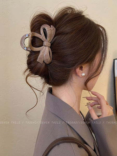 Acrylic Clip Bow Hair Claw FashionChic