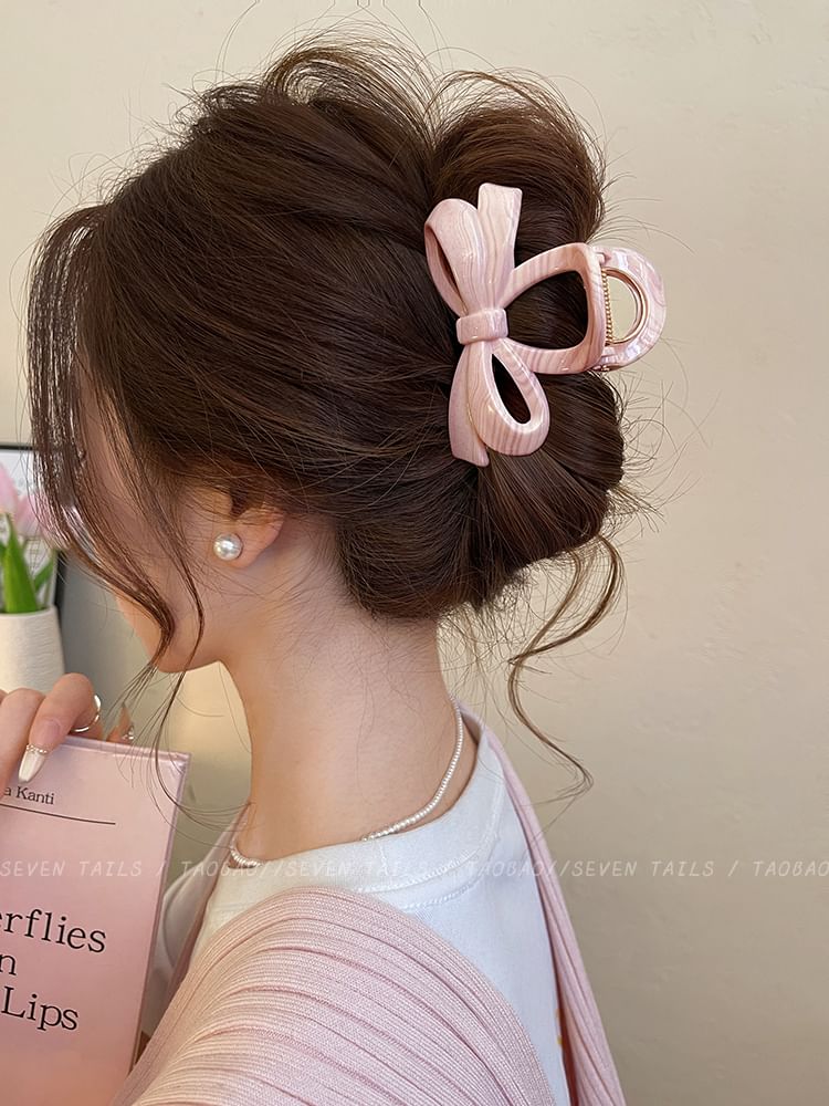 Acrylic Clip Bow Hair Claw FashionChic