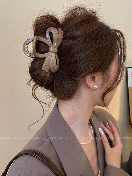 Acrylic Clip Bow Hair Claw FashionChic