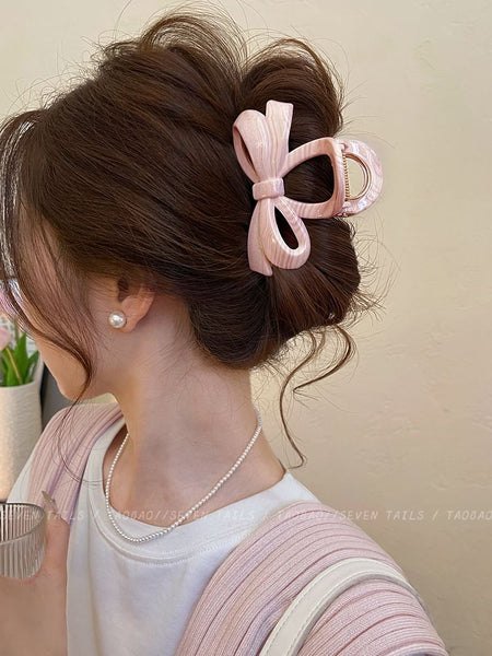 Acrylic Clip Bow Hair Claw FashionChic