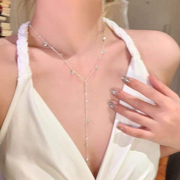 Station Necklace Lariat Bead Chain FashionChic