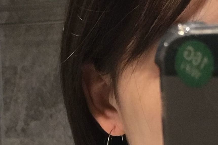 Earring Faux Pearl Drop Hoop Open FashionChic