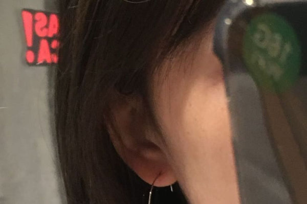 Earring Faux Pearl Drop Hoop Open FashionChic