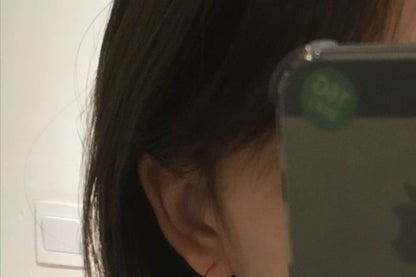 Earring Faux Pearl Drop Hoop Open FashionChic