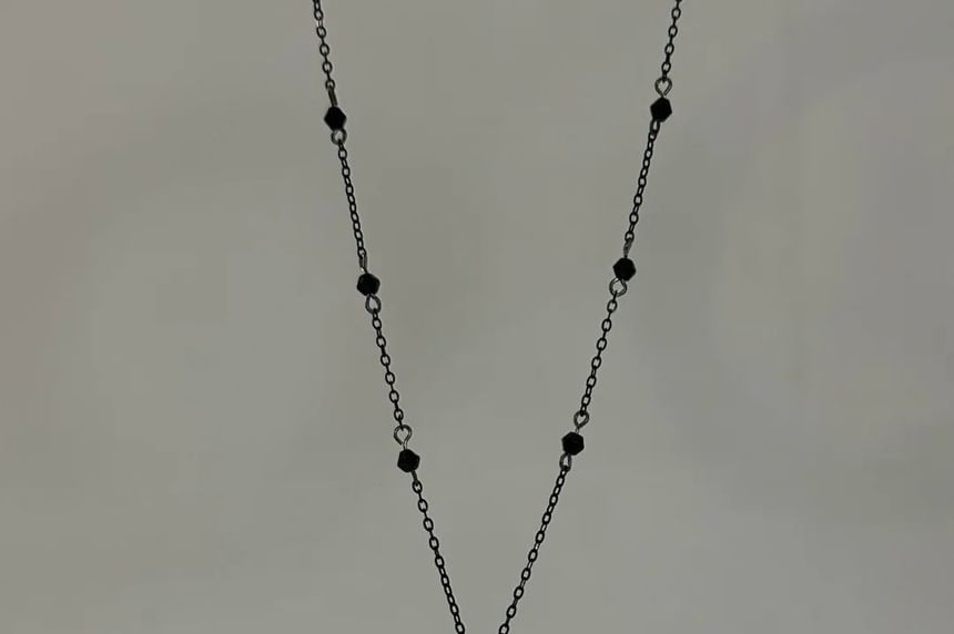 Necklace Chain Station Faux Crystal FashionChic