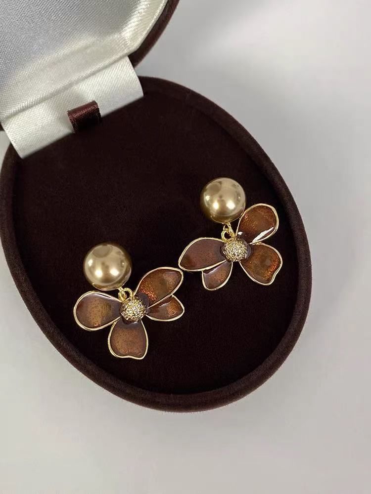 Flower Earring Glaze Drop FashionChic