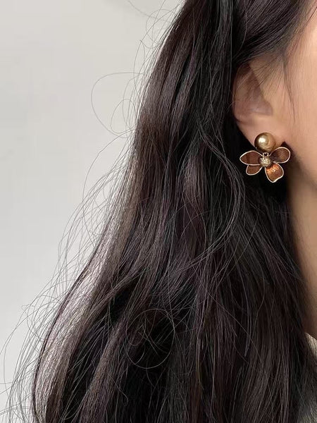 Flower Earring Glaze Drop FashionChic