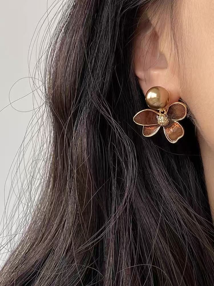 Flower Earring Glaze Drop FashionChic