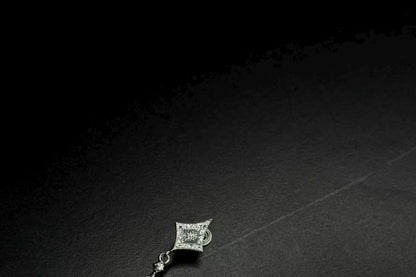 Earring Drop Rhombus Clip-On Rhinestone FashionChic