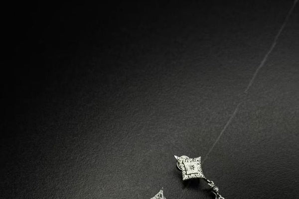 Earring Drop Rhombus Clip-On Rhinestone FashionChic