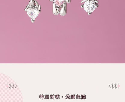 Stud of Set Rabbit 3: Ear Rhinestone FashionChic