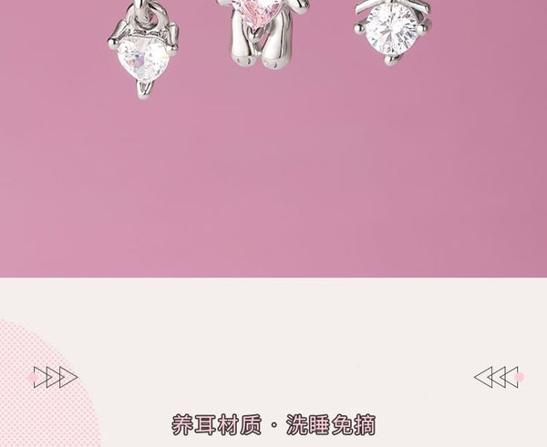 Stud of Set Rabbit 3: Ear Rhinestone FashionChic