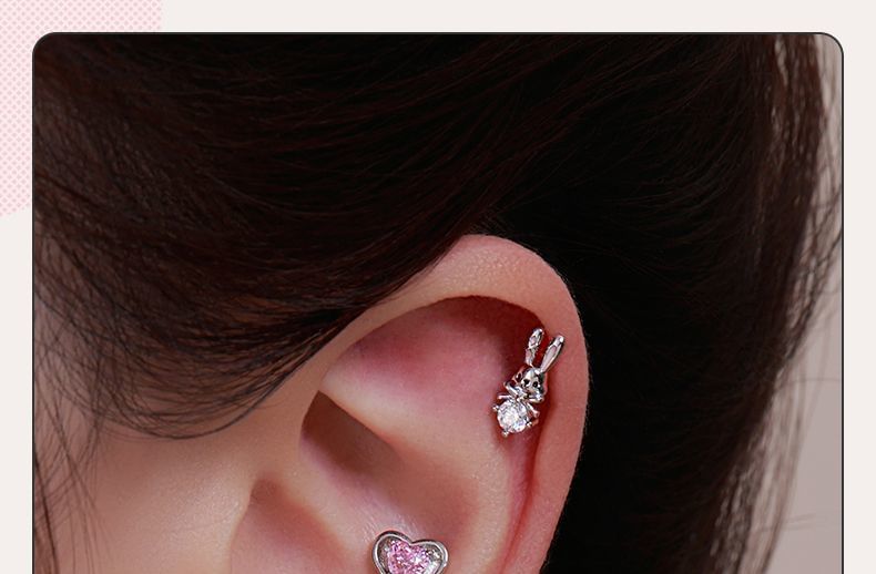 Stud of Set Rabbit 3: Ear Rhinestone FashionChic