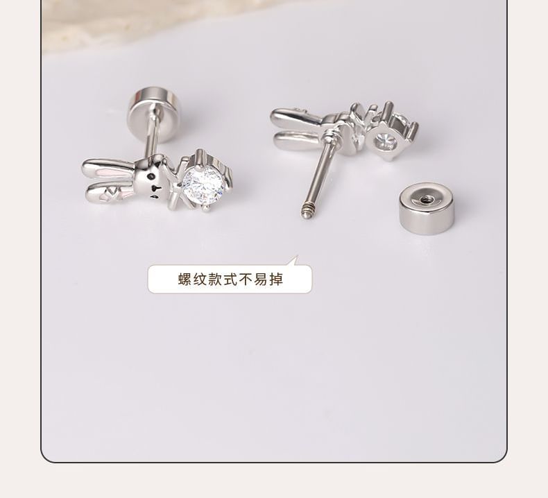 Stud of Set Rabbit 3: Ear Rhinestone FashionChic